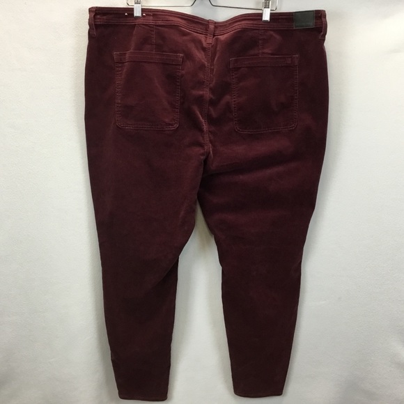 American Eagle Maroon Corduroy Hi-Rise Super Stretch Jegging - Picture 2 of 11